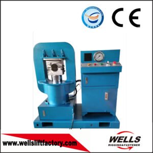 Hydraulic steel wire rope swaging press machine