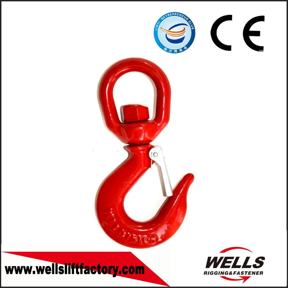 322A 322C US Type Lifting Swivel Self-locking Hook with Safety Latch
