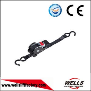 Automatic Retractable Ratchet Tie Downs Belt Car Motorcycle marine Lashing Ratchet Strap