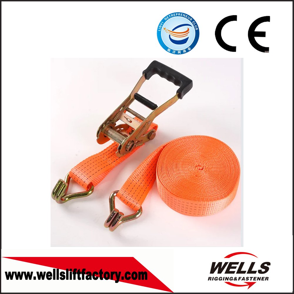 High Strength 2inch 5000kg Retractable Cargo Lashing Strap Ratchet Tie Down