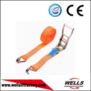 High Strength 2inch 5000kg Retractable Cargo Lashing Strap Ratchet Tie Down Aluminum handle