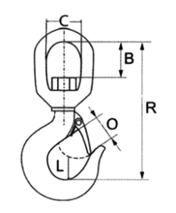 swivel hooks with latch